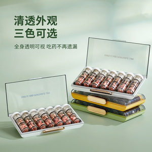 Portable Pillbox Daily Medicine Dispenser With Partitions <b>For</b> Meals Pill Reminder Box Capacity 1 - Product Image 5