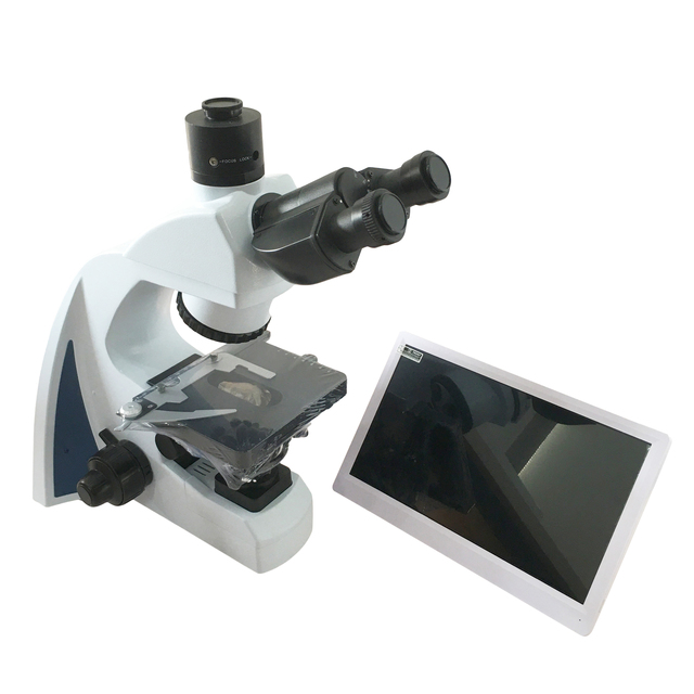 Medical Laboratory Teaching Instrument Optical System HD LED Illumination Magnification Electron Binocular Biological Microscope
