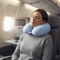 Oreiller de repos pour les yeux et le cou en mousse à mémoire de forme, certifié OEKO-TEX, personnalisable, en forme de U, portable, pour la sieste, amovible et lavable, vente en gros