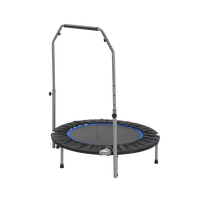 Tianxin Trampoline de fitness silencieux en gros avec poignée en mousse réglable, pliable pour un rangement compact, rebondisseur d'intérieur pour entraînement à domicile