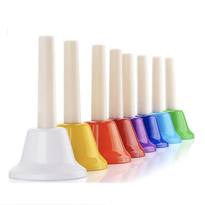 Juego de campanillas de mano de 8 notas para niños, <span class=keywords><strong>campanas</strong></span> de metal diatónicas coloridas, juguete musical de percusión - Product Image 5