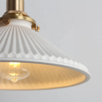 Lampe suspendue Simig Lighting vintage en laiton et céramique, décoration artistique pour chambre à coucher, style japonais créatif, petite lampe pour salon