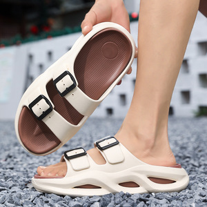 Sandalias de Hombre para Exteriores, Antideslizantes, Suaves, Transpirables, Desodorantes, Nuevo Diseño de Verano, Suela Gruesa de EVA, Dos Tonos, a la Moda - Product Image 1