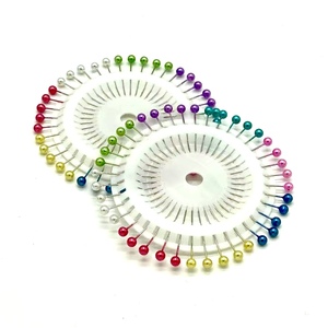 Agujas de coser con cabeza de perla de colores con forma recta para confección y alfileres de posicionamiento de retazos para manualidades creativas - Product Image 3