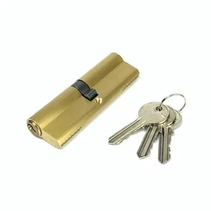 Euro 100mm double open brass cylinder lock Master key cylinder