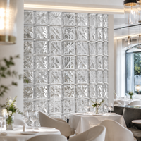 Briques de verre translucides creuses pour cloisons de douche de salle de bain, murs décoratifs de hall d'hôtel, bar, restaurant et design mural résidentiel