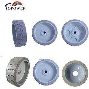 Roue de plateforme élévatrice à ciseaux Topower 15x5 avec pneu solide en plastique pour plateforme de travail en hauteur - Product Image 3