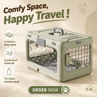 Sac de transport pliable et respirant pour animaux de compagnie en PP, idéal pour les voyages en avion, en voiture et les excursions en plein air