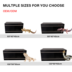 4*2*2 <span class=keywords><strong>Cage</strong></span> de terrarium de style classique PET pour reptiles avec porte coulissante Boîte d'alimentation pour dragon barbu lézard araignée - Product Image 3