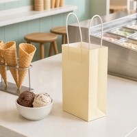Sacs de vente au détail biodégradables en kraft brun à fond carré pour pharmacies et magasins de bien-être, emballage carton export, impression de logo personnalisée