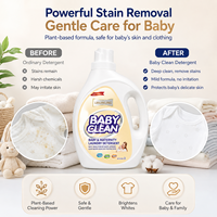 Deterjen Cair Pakaian Bayi Sekali Pakai 2L Berbahan Dasar Tumbuhan Biodegradable Hipoalergenik Lembut untuk Perawatan Kulit Bayi