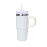 Gobelet de taille mignonne de 14 oz, porte-gobelet de voiture convivial, avec poignées antidérapantes, adhérence améliorée, déversements réduits (plusieurs couleurs, 14 oz)