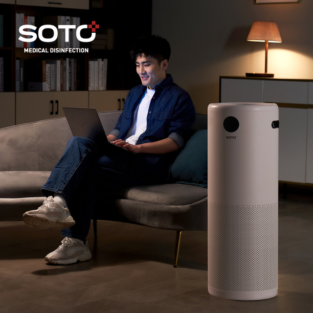 SOTO Y6 Smart WiFi Electric Air Purifier H13 HEPA Carbon Filters Large Office Home Use Portable UV Sterilization App Control