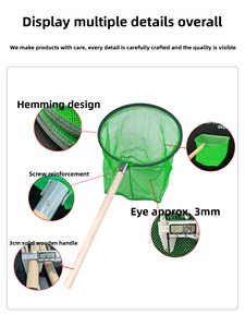 ชุดอุปกรณ์จับปลาแบบครบชุด พร้อมด้ามไม้ ขนาด 90 ซม. <span class=keywords><strong>ตา</strong></span>ข่ายขนาดเล็ก หนา แข็งแรง วงแหวนเหล็กชุบสังกะสีอย่างดี สำหรับ<span class=keywords><strong>บ่อ</strong></span> หรืออ่างเก็บน้ำ ใช้จับ<span class=keywords><strong>ปลา</strong></span> หรือสาหร่ายเป็ด - Product Image 4