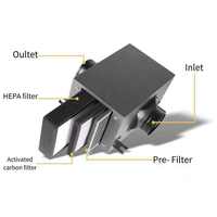 Filtro HEPA de Alta Eficiencia PM2.5, Construcción Metálica, Funcionamiento Silencioso de 0dB, Capacidad de 600 CFM para Sistemas de HVAC en Toda la Casa