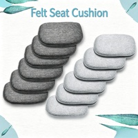 Coussin de chaise personnalisé en feutre polyester rond, carré ou rectangulaire, respirant, doux et confortable pour la maison, le bureau et le salon
