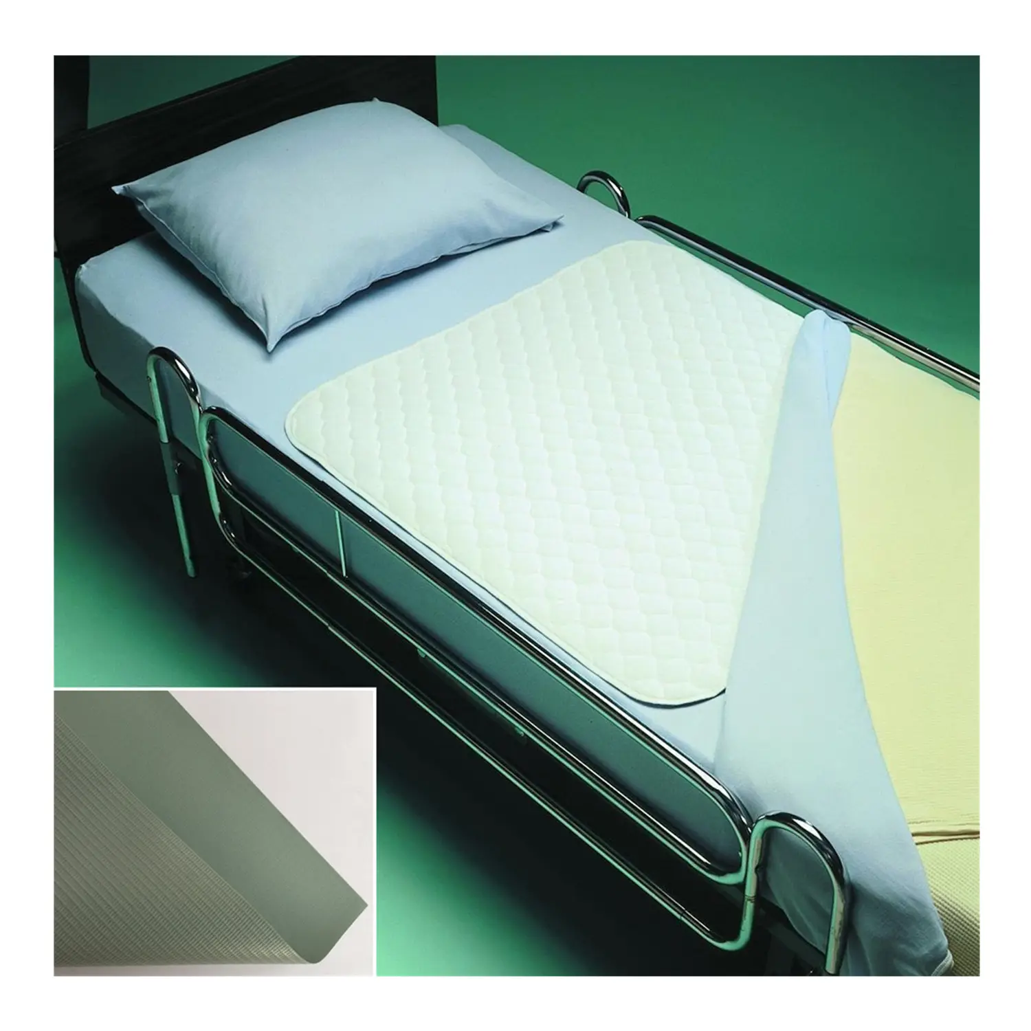 Light-Green 8OZ/10OZ Taffeta Embossing PVC Vinyl Tarpaulin Hospital Bed Mattress Medical Cover Fabric