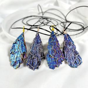 Vente en gros de pendentif Aura Black <span class=keywords><strong>Tourmaline</strong></span> Charm Wrap Aura Black Kyanite Aura Black Kyanite pour cadeau - Product Image 6