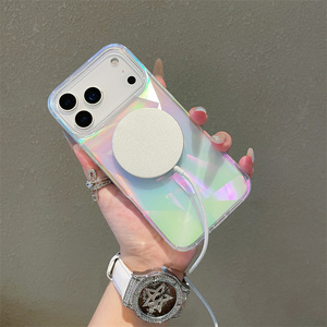 Custodia rigida magnetica di lusso con gradiente <span class=keywords><strong>arcobaleno</strong></span> per <span class=keywords><strong>iPhone</strong></span> 17 16 15 14 13 12 Pro Max / Plus / 17 Air 17e 16e 11, antiurto - Product Image 2