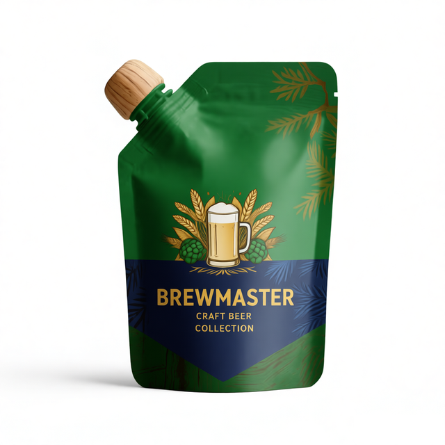 Leak Proof Liquid Spout Pouch for Craft Beer Custom Printed Juice Beverage Packaging Bag 100pcs Small Order 7-Day Fulfillment