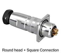 Connecteur circulaire étanche à 12 broches M16-J09-12-1, mâle et femelle, plaqué cuivre, résistant aux vibrations, connecteur aéronautique
