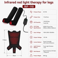 Bottes de compression à lumière rouge VU, masseur de jambes à pression réglable pour soulager les douleurs musculaires et réduire les œdèmes