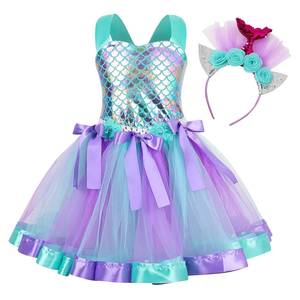 Nuevo Vestido de Princesa Sirena para Niñas con Cola y Diadema, para Halloween, Actuaciones, Eventos Formales, Bodas y Sesiones de Fotos - Product Image 2