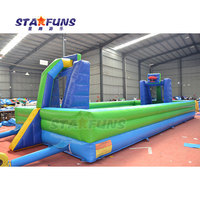 Nouveau design Grand terrain de football et de basket-ball gonflable extérieur en PVC pour enfants et adultes Jeux de sport