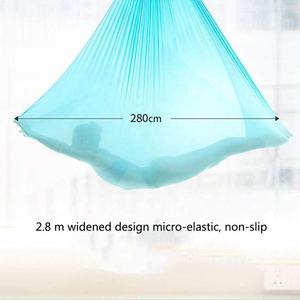 <span class=keywords><strong>Hamaca</strong></span> aérea antigravedad Para Yoga, tela de seda, soporte de columpio, Hardware Para Yoga, color verde oscuro - Product Image 4