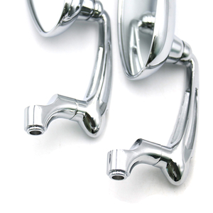 SH-2051 nuevo convexo gran angular Metal aluminio Motor espejo Cafe <span class=keywords><strong>Racer</strong></span> para Scooter Universal motocicleta manillar - Product Image 4