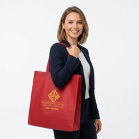 Bolsa de Mano de Alta Calidad, Impermeable, Termosellada, Tridimensional, de Tela No Tejida, con Impresión Personalizada, Plegable, Resistente y Reutilizable, para Negocios