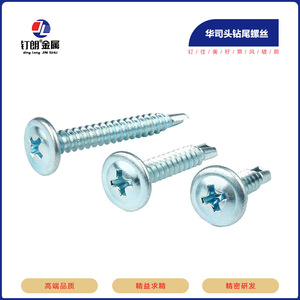 Vis autoperceuses et autotaraudeuses en métal Ding Lang M4.2, tête Phillips, tête plate ronde, métriques, haute résistance, pour tôles ondulées en acier - Product Image 2