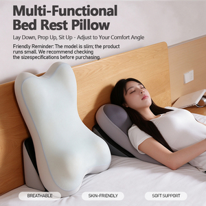 US 2-Piece Pack <b>Soft</b> Quilted Washable Polyester Fiber Adjustable Wedge Reading <b>Pillows</b> with Large Backrest for Sitting Up in Bed - Product Image 2