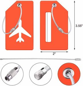 Étiquette de bagage en silicone personnalisée, légère, durable, lumineuse et réutilisable pour valise et sac de voyage, avec logo souple - Product Image 2