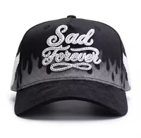 Gorras Deportivas de Gamuza Bordadas Personalizadas OEM/ODM, Gorras Trucker Sad Boyz de 5 Paneles Estructuradas, Gorras Originales G5 Dandi