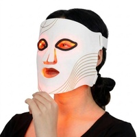 Masque facial en silicone portable pour la thérapie par lumière rouge LED, thérapie photonique, traitement de l'acné et rajeunissement de la peau