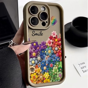 Đầy màu sắc hoa cụm TPU trường hợp điện thoại cho Iphone 17 Pro Max đôi mắt thiên thần in mô hình trường hợp điện thoại cho <span class=keywords><strong>Android</strong></span> mô hình - Product Image 3