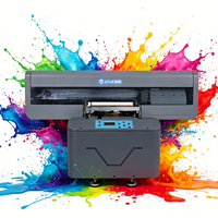 ATUE Printer UV Otomatis Baru Double Head XP600 Tx800 30cm Varnish Flatbed A3 Botol Silinder 360 Rotary dengan Garansi 1 Tahun