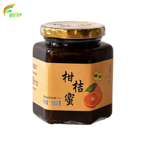 Pâte <span class=keywords><strong>de</strong></span> thé au miel et <span class=keywords><strong>mandarine</strong></span> OEM avec morceaux <span class=keywords><strong>de</strong></span> citron véritable, base épaisse pour boissons chaudes ou froides, garniture pour petit-déjeuner, usage familial en cuisine - Product Image 1