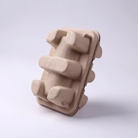 Emballage en pulpe moulée jetable avec logo personnalisé pour barres protéinées, gommes, vitamines et compléments alimentaires – Plateau d'expédition