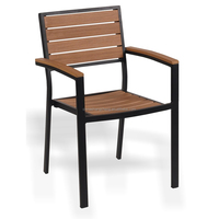 Chaise de salle à manger en bois aluminium teck design moderne et luxueux pour bistrot extérieur restaurant
