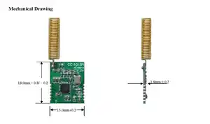 Düşük maliyetli CC1101SPI Ti-CC1101 frekans bantları 434MHz/470MHz/868MHz/915Mh IoT çözümü düşük güç tüketimi alt G modülü