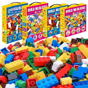 Hy 500/1000PCS khối ABS nhựa gạch trẻ em Kit DIY giáo dục tương thích với các hạt nhỏ xây dựng khối Đồ chơi bộ - Product Image 2