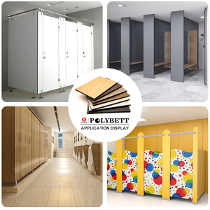 Không thấm nước nhiều lớp HPL tắm cubicals 12 mét HPL Bảng điều chỉnh nhà vệ sinh phân vùng và cửa ra vào giá - Product Image 3