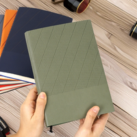 Carnet de notes professionnel A5 en cuir rigide avec pendentif métallique, reliure thermique, cadeau promotionnel