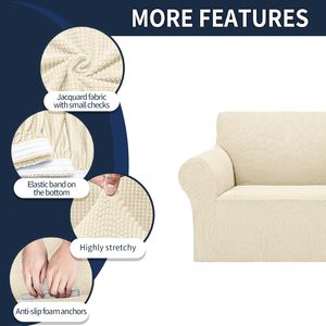 Wholesale European Design <strong>Sofa</strong> <strong>Covers</strong> - Solid Color Spandex, Machine Washable Home &amp; Hotel Decor Fabric - Product Image 4