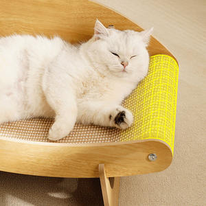 SY2025 Hamaca estructura de madera en forma de portud resistente a escombros sisal gato rascador - Product Image 4