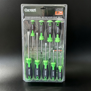 Jeu de tournevis professionnels Qutods 9 pièces, cruciformes Phillips, en acier au chrome-vanadium, poignée antidérapante, qualité industrielle - Product Image 1