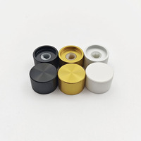 Bouton de commande de potentiomètre en aluminium avec 6 inserts interchangeables pour arbre en D, arbre rond et arbre cannelé 20x13mm, boutons de volume CNC