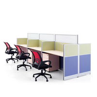 Combinaison multi-personnes mobilier de bureau poste de travail orange personnel bureau cloison écran poste de travail administratif